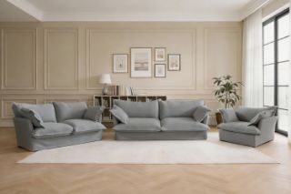 Picture of CAVINAS 3/2/1 Seater Fabric Sofa Range (Grey) - 3+2+1 Sofa Set