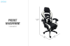 Picture of MOXIE 360° Swivel Adjustable Height Gaming Recliner Chair  (White & Black)