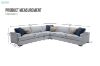 Picture of  [FLOOR MODEL CLEARANCE] GOODWIN Feather Filled Sectional Sofa - Dust, Water & Oil resistant (Light Grey)