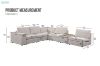 Picture of (FLOOR MODEL CLEARANCE) DYNASTY Modular Corner Sofa Set (Beige) 