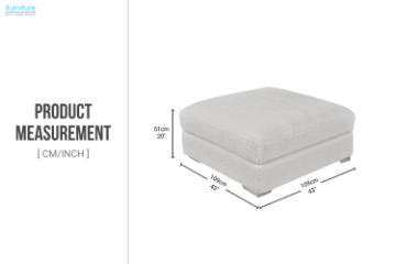 Picture of WINSTON Premium Fabric Modular Sectional Sofa (Beige) - Ottoman Only