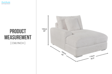 Picture of WINSTON Premium Fabric Modular Sectional Sofa (Beige) - Chaise Facing Left