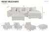 Picture of WINSTON Premium Fabric Modular Sectional Sofa with Ottoman (Beige) - Chaise Facing Left with Ottoman (4PC Set)