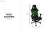 Picture of RENITH 360° Swivel Adjustable Height Gaming Recliner Chair  (Green & Black)