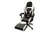 Picture of MOXIE 360° Swivel Adjustable Height Gaming Recliner Chair with Footrest (White & Black)