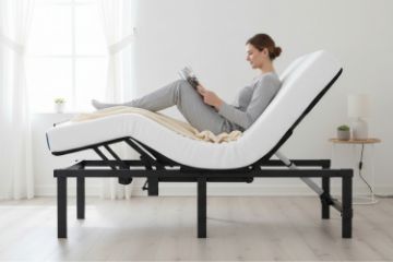 Picture of MOTIONFLEXI Electric Adjustable Bed Base with Memory Foam Mattress Set in Long Single/Queen/Split Super King Size