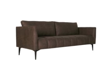 Picture of  [FLOOR MODEL CLEARANCE] BARTLET 3 Seater Chocolate Air Leather Sofa