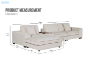 Picture of  [FLOOR MODEL CLEARANCE] MIRANDA Modular Sofa with Ottoman & Console Power & USB Ports - Water Resistant