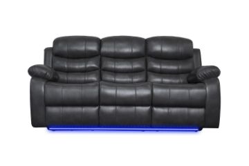 Picture of  [FLOOR MODEL CLEARANCE]  GAVIN 3 Seat with Drop Down Cup Holders & Wireless Charger Manual Reclining Sofa (3RRC)