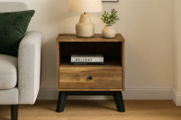 Picture of  [FLOOR MODEL CLEARANCE] CALLA 1-Drawer Solid Acacia Wood Side Table