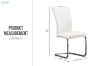 Picture of  [FLOOR MODEL CLEARANCE] EDAN High Back Dining Chair with Chromed Base (Pearl White)