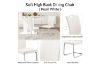 Picture of  [FLOOR MODEL CLEARANCE] EDAN High Back Dining Chair with Chromed Base (Pearl White)