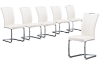 Picture of  [FLOOR MODEL CLEARANCE] EDAN High Back Dining Chair with Chromed Base (Pearl White)
