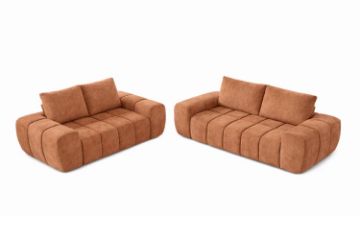 Picture of FABIEN 3/2 Seater Fabric Compressed Sofa Range (Brown)  - 3+2 Sofa Set