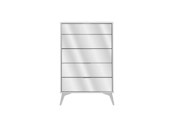 Picture of [FLOOR MODEL CLEARANCE] BRAYA 5-Drawer Tallboy with Mirror