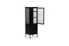 Picture of  [FLOOR MODEL CLEARANCE] STARK Steel Frame 1-Door 2-Drawer Accent Glass Display Cabinet (Black)
