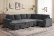 Picture of HENRIK U-Shape Tufted Sectional Sofa/Pull-Out Sofa Bed with Storage