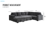 Picture of HENRIK U-Shape Tufted Sectional Sofa/Pull-Out Sofa Bed with Storage