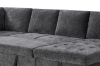 Picture of HENRIK U-Shape Tufted Sectional Sofa/Pull-Out Sofa Bed with Storage - Chaise Facing Right