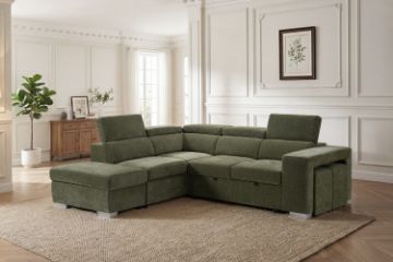 Picture of GOODEN Sectional Sofa/Sofa Bed With Storage Ottoman