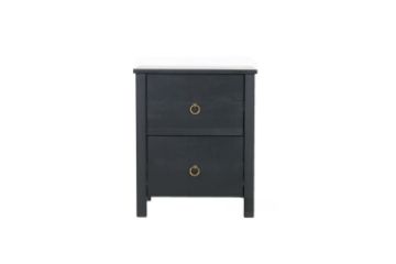 Picture of  [FLOOR MODEL CLEARANCE]  METRO 2-Drawer Bedside Table (Black)
