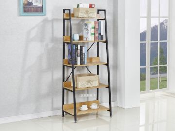 Picture of  [FLOOR MODEL CLEARANCE]  CITY 151x60cm Angled Bookshelf (Black) 