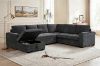 Picture of HENRIK U-Shape Tufted Sectional Sofa/Pull-Out Sofa Bed with Storage - Chaise Facing Left