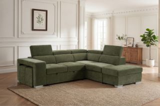 Picture of GOODEN Sectional Sofa/Sofa Bed With Storage Ottoman - Chaise Facing Right
