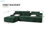 Picture of BRUNO Corduroy Sectional Chaise Facing Left Compressed Sofa