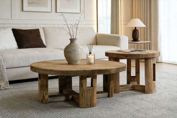 Picture of HOMER Reclaimed Pine Wood Coffee Table Set