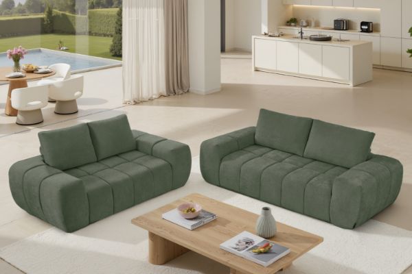 Picture of FABIEN 3/2 Seater Fabric Compressed Sofa Range (Green)