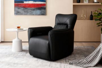 Picture of LAURA Power Recliner Lounge Chair with Waist Massage & USB Type-c Ports (Dark)
