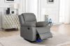Picture of MARVIN Air Leather Manual Reclining Sofa Range with LED & Console & Wireless Charger (Grey)