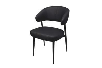 Picture of LORENZA Air Leather  Dining Chair (Black)