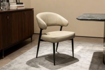 Picture of LORENZA Air Leather  Dining Chair (Light Brown)