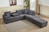 Picture of NEBULA Pro Chenille Fabric Sectional Sofa with Storage Ottoman (Dark Grey) - Chaise Facing Right