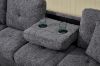 Picture of NEBULA Pro Chenille Fabric Sectional Sofa with Storage Ottoman (Dark Grey) - Chaise Facing Left