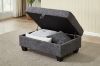 Picture of NEBULA Pro Chenille Fabric Sectional Sofa with Storage Ottoman (Dark Grey) - Chaise Facing Left