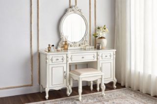 Picture of CHATEAU Dressing Table with Mirror and Dressing Stool