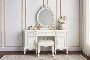 Picture of CHATEAU Dressing Table with Mirror and Dressing Stool Set