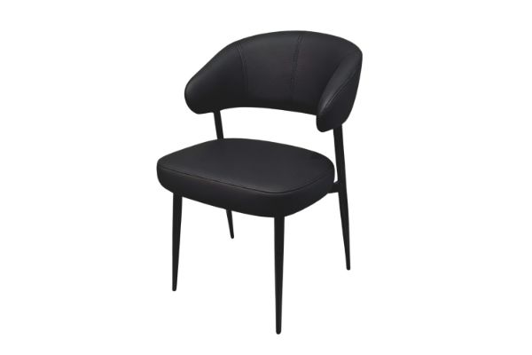 Picture of LORENZA Air Leather  Dining Chair (Black) - Each