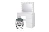 Picture of GWENN 4-Drawer Dressing Table with LED Bulb Mirror and Makeup Stool Set