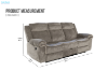 Picture of WINCHESTER Power Reclining Sofa Range - 3 Seat with Drop Down Cup Holders & USB Port, Power Socket & Drawer (3RRC)