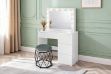 Picture of GWENN 4-Drawer Dressing Table with LED Bulb Mirror and Makeup Stool Set