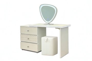 Picture of AURELIA 3-Drawer Extension Dressing Table with LED Mirror and Makeup Stool Set