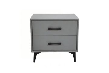 Picture of NORDICA 2-Drawer Bedside Table (Dark Grey)