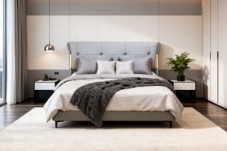 Picture of KIANA Air Leather Bed Frame with Integrated Touch LED Light - Super King Size