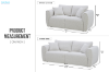 Picture of RIVANO 3/2 Seater Fabric Sofa Range (Off-White) - 2 Seater