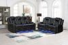 Picture of FAIRWAY Air Leather Dual Motor Reclining Sofa Range with Cup Holders & Storage & Bluetooth Speaker & USB Port, Power Socket & Wireless Charging & LED Lighting
