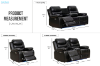 Picture of ORLANDO Air Leather Power Reclining Sofa Range with Console & Cup Holders & Storage & Bluetooth Speaker & USB Charging Port & LED Lighting